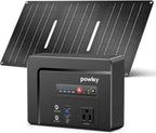 100W Solar Generator with Solar Panel 30W, 97Wh Portable Power Station Fast Charging Power Bank with Solar Charger for Camping