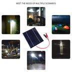 5W 12V Solar Panels Fast Charger DIY Polysilicon Solar Cell System Mini Outdoor Solar Panel 136x110MM for 9-12V Battery Charging