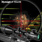 4-16x40 AOE Hunting Riflescope with Red & Green Dot Illuminated Sight