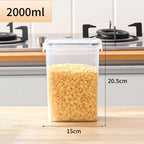 Kitchen Airtight Storage Jar Insect & Moisture Proof Container for Grains Flour Sugar Rice Other Dry Goods Food Storage Canister