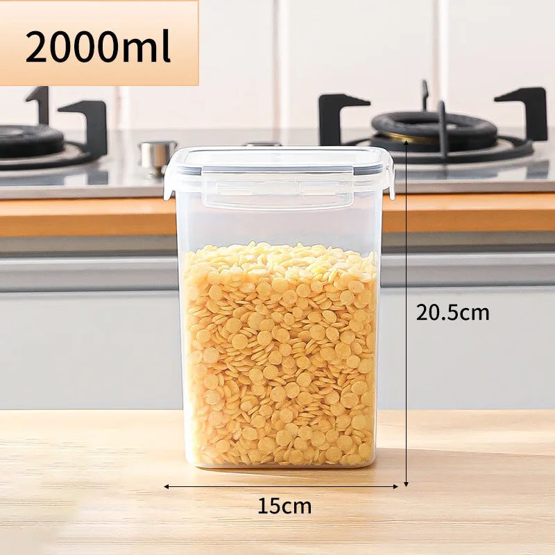 Kitchen Airtight Storage Jar Insect & Moisture Proof Container for Grains Flour Sugar Rice Other Dry Goods Food Storage Canister