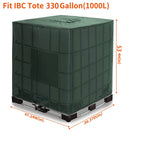 IBC Tote cover 330 gallon zipper 210D&420D heavy sunscreen material 1000L outdoor garden water tank protection cover