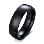 Vnox Romantic Heart CZ Stone Couple Wedding Rings - Black Stainless Steel Engagement Bands for Women & Men | AlluCanFind
