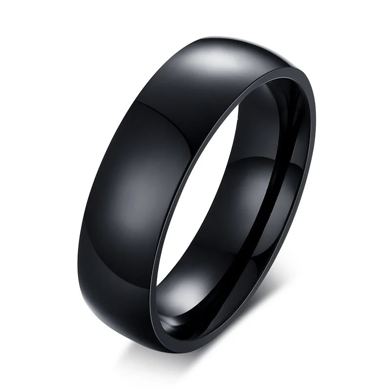 Vnox Romantic Heart CZ Stone Couple Wedding Rings - Black Stainless Steel Engagement Bands for Women & Men | AlluCanFind
