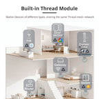 Zemismart Matter Over Thread Smart Roller Shade Blinds Motor Built in Battery for 38mm Tube Homekit Google Home Smartthings App