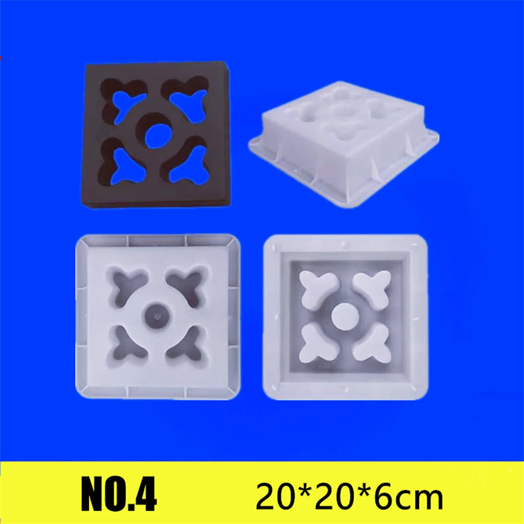 Cement Brick Mold Plastic Decorative Wall Window Mould Antique Garden Building Ornament Concrete Hollow Cement Brick Molding 1Pc
