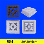 Cement Brick Mold Plastic Decorative Wall Window Mould Antique Garden Building Ornament Concrete Hollow Cement Brick Molding 1Pc