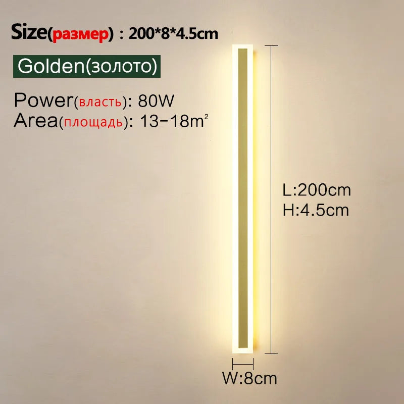 Outdoor LED Wall Lamp - Long, IP65 Waterproof, for Garden, Balcony, Entrance, Staircase | AlluCanFind