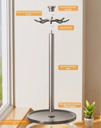 Kitchen Utensil Stand: Rotating Storage Hanger with 8 Hooks,for Countertop Organization Rotatable Cooking Utensils Holder
