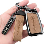 Vw Golf 5 6 Polo Passat B6 B7 Cc Skoda Jetta Universal Car Key Case Luxury Leather Key Cover Durable Secure Car Holder