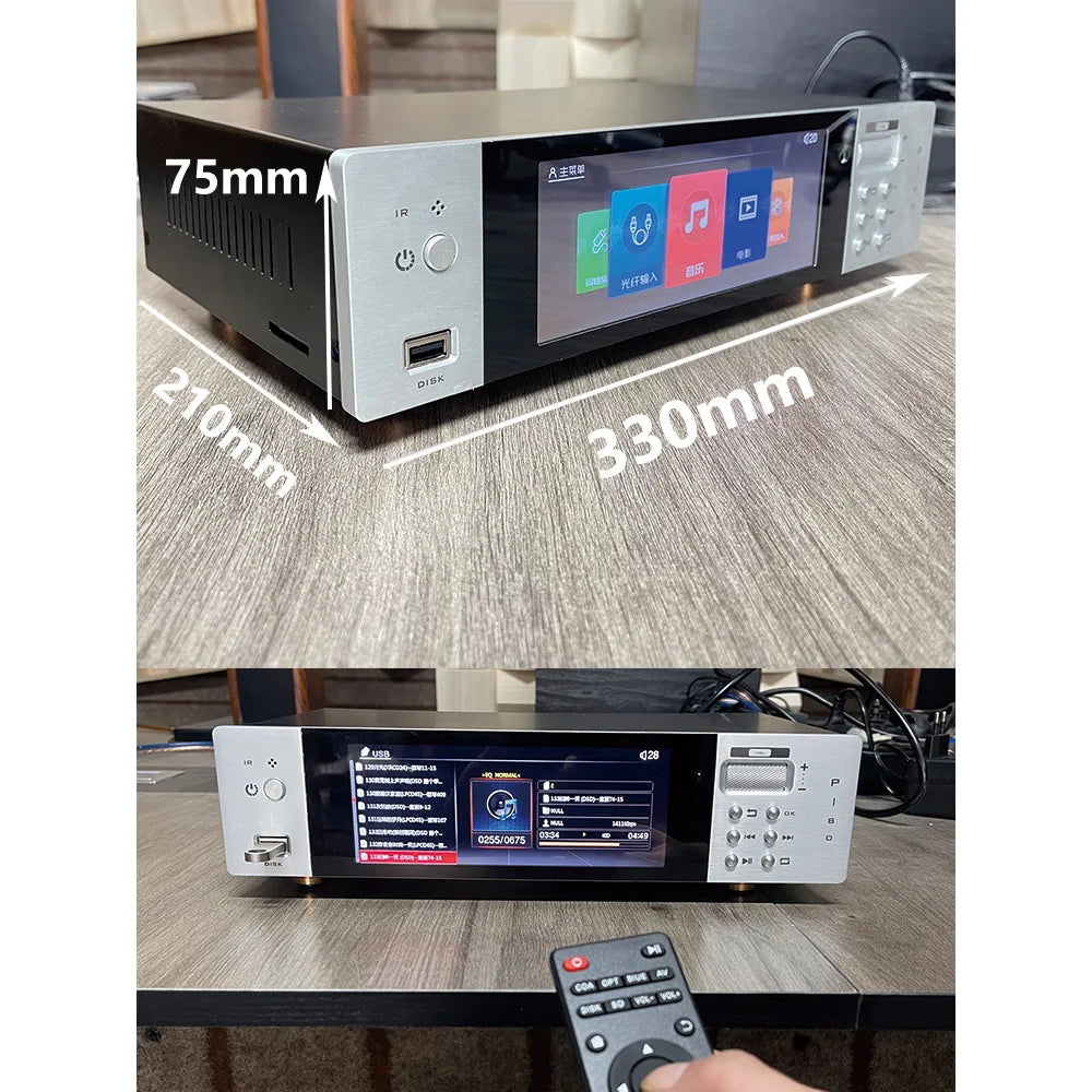 Signature HIFI Digital Music Player Dual ESS9068AS DAC QCC5125 Bluetooth 5.1 Lossless Music Turntable 6.8-inch Large Screen