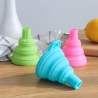 Kitchen Funnel Set, Kitchen Gadget Accessories Foldable Silicone Foldable Funnel for Filling Water Bottles With Liquid Transfer