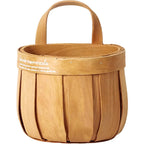 Kitchen Hanging Garlic Storage Basket Rattan Organizer Ginger Onion Vegetable Basket Wall Mounted Cabinet Door Hanging Bin