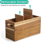 Wooden Silverware Holder Kitchen Utensil Caddy with 3 Compartments Cutlery Storage Organizer For Spoon Fork Holder Countertop