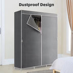 Space saving portable closet organizer, adjustable small space storage rack, easy to assemble, durable and versatile