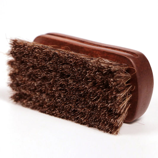 Horsehair Leather Textile Cleaning Brush for Car Interior Furniture Apparel Bag