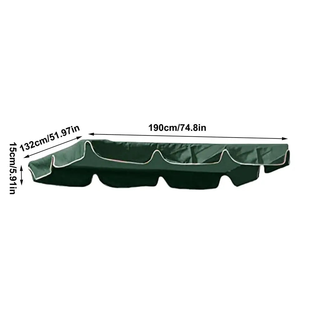 Porch Swing Awning Replacement UV-resistant Waterproof Swing Canopy Garden Outdoor Hammock Swing Awning Replacement