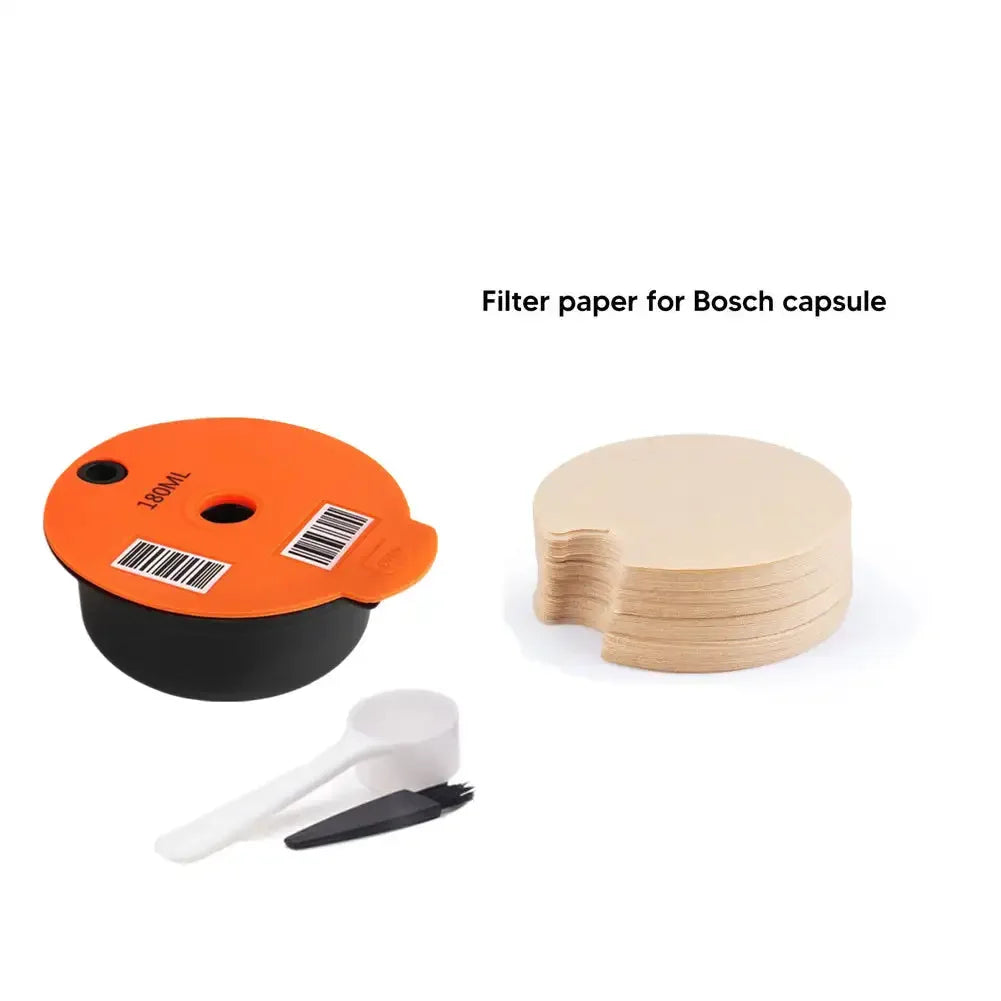 Coffee Capsule Pods for Bosch Tassimo Coffee Capsule Reusable Tassimo Pods Refillable Coffee Filters Pod with Silicone Lid Cap