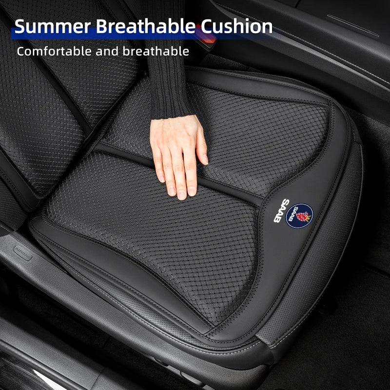 Leather Car Seat Cover Breathable and Non-slip Cars Seat Cushion Pad Car Accessories For SAAB Scania 93 95 9000 900 9-4X 9-7X 9-