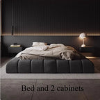 Frame High End Bed Aesthetics Tatami Minimalist Wedding Confortable Bed Master Bedroom Fashionable Design Muebles Furniture