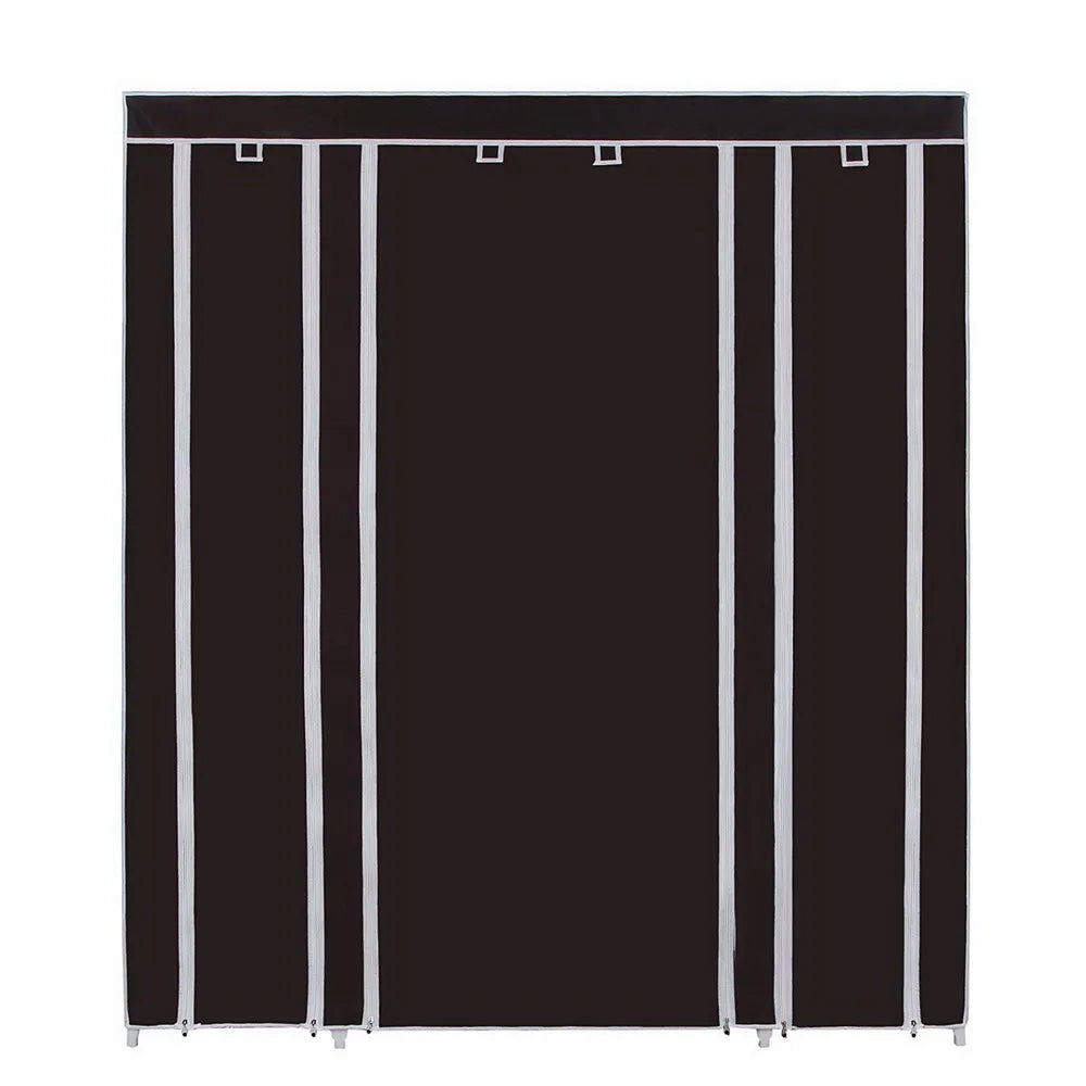 69" Portable Clothes Closet Wardrobe Storage Organizer with Non-Woven Fabric  Quick and Easy to Assemble  Extra Strong