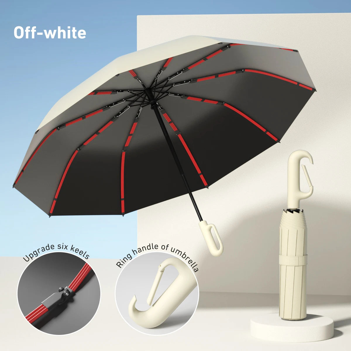 Strong Windproof Automatic Umbrella 72 Bones Sunshade Uv Protection Folding Men's Umbrella Buckle Rain Large Parasol for Women