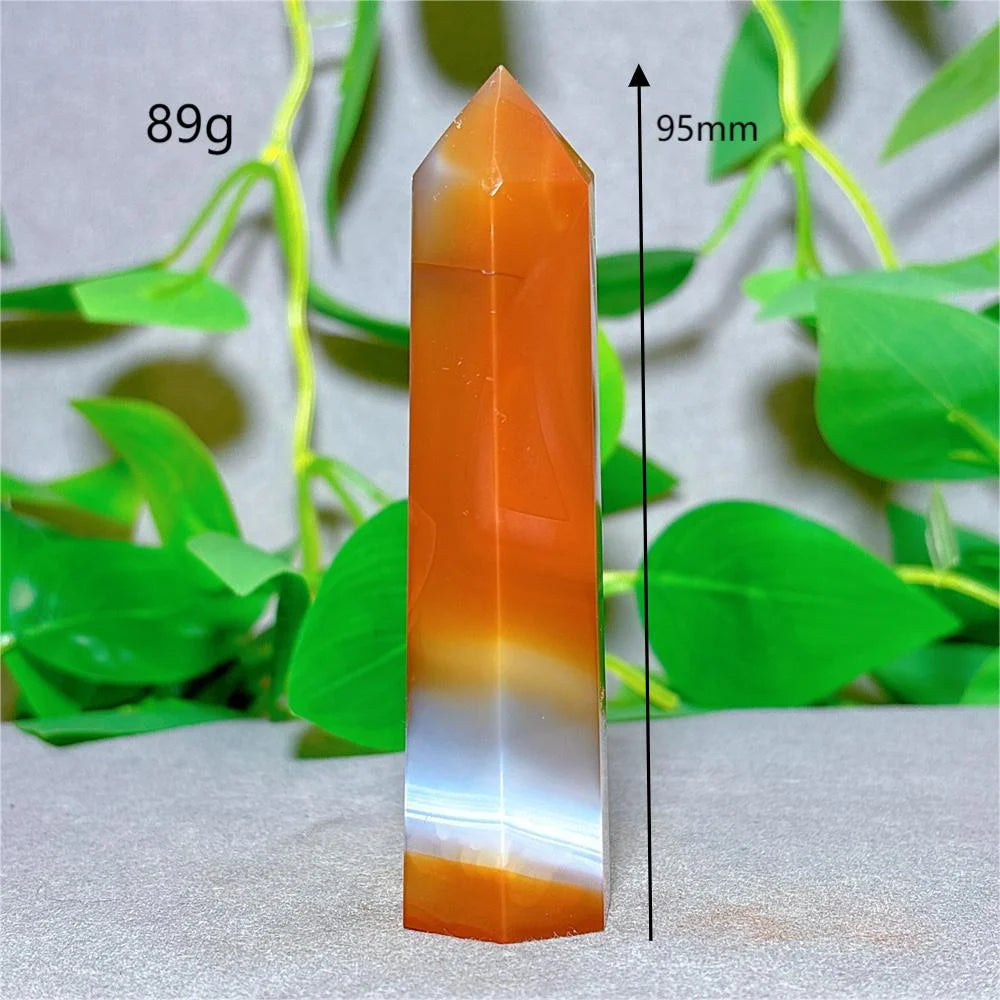 Carnelian Tower Crystal Natural Stone Quartz Home Decoration Minerals Reiki Craft Gifts Energy Healing Meditation Spiritual Love