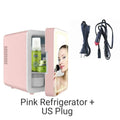 4L Mini Refrigerator Car Cosmetics Skincare LED Mirror Household Refrigerator Small Freezer Refrigeration Noise Reduction Portal