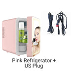 4L Mini Refrigerator Car Cosmetics Skincare LED Mirror Household Refrigerator Small Freezer Refrigeration Noise Reduction Portal