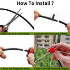 15M-25M Micro Drip Watering Kit Garden DIY Automatic Irrigation System & Adjustable Dripper 4/7'' Hose for Greenhouse