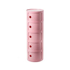 Creative Bedroom Bedside Table Modern Minimalist Round Storage Small Cabinet Large Capacity Plastic Side Cabinet