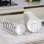 Stainless Steel Dish Holder Kitchen Bowl Dish Organizer Home Cutlery Dishes Pot Lid Rack Household Dish Rack Kitchen Accessories