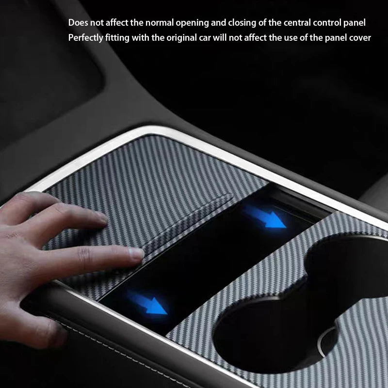 ABS Ultra Thin Center Console Cover for Tesla Model 3 Y 2021-2023 Not Affect Central Control Use Decorative Protection Car