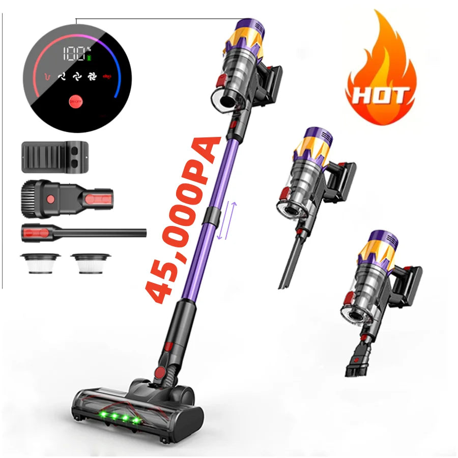 Blossom V18 Cordless Handheld Vacuum Cleaner,45000PA,Touch Screen,Smart Dust Sensor,Auto Speed Control for Home Bed Carpet Clean