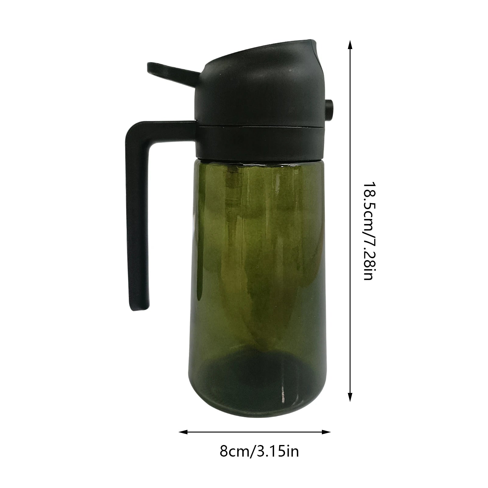470ml Oil Dispenser Bottle for Kitchen Oil Spray Bottle 2-in-1 Cooking Press-type spray oil bottle Olive Oil dispenser Container