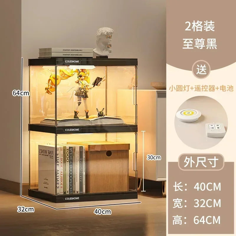 Nordic Living Room Display Cabinet Bookshelf Storage Organizer Modern Design Cabinet With With Lights Home Decor Furniture