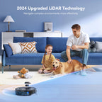 Lubluelu L20 5500Pa Robot Vacuum and Mop, 3 in 1 Robotic Vacuum Cleaner,  Smart Mapping, 30 No-go Zones, for Carpet Pet Hair