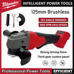 Milwaukee 125mm Brushless Angle Grinder Polishing Cutting Machine No-Lock Paddle Switch Electric Cordless Power Tools
