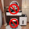 Modern Dressing Table with Smart Wireless Charging Luxury Bedroom Multifunctional Makeup Table with Chair Sound Cloud Led Mirror