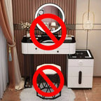 Modern Dressing Table with Smart Wireless Charging Luxury Bedroom Multifunctional Makeup Table with Chair Sound Cloud Led Mirror