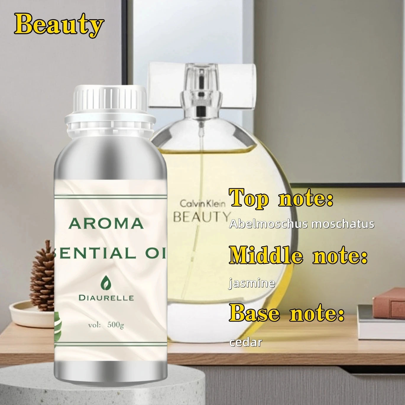 Diaurelle Hotels 500ML Long-Lasting Perfume Oil for Diffuser Hotel Home Air Freshener Strong Refreshing Aroma