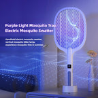 Electric Fly Swatter Handheld Fly Killer and Mosquito Trap Lamp Safe R