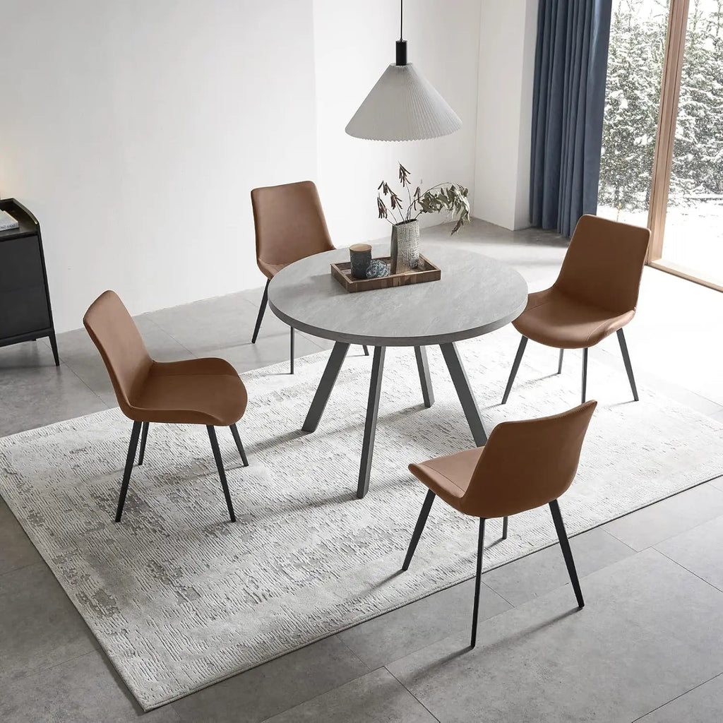 Round Dining Table Set, Mid Century Modern Small Round Dining Table Set, Saving Space