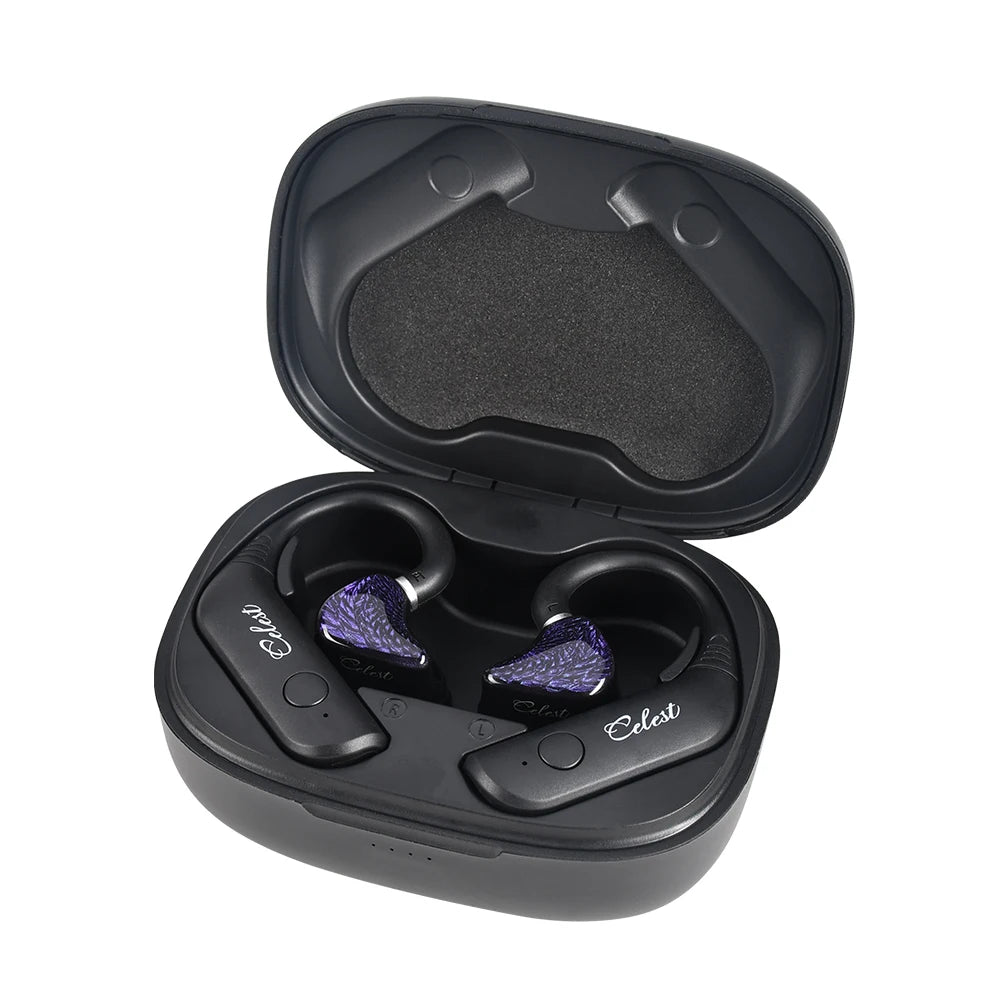 Celest T1 Ear Hook With Wyvern Black Qing Rue Earphone V5.3 Bluetooth Headphones Waterproof Headset Cable Hifi Music IEMs