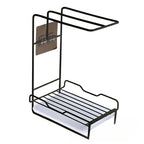Kitchen Sponge Rack Drain Water Place Dish Soap Organize Rags Multi Functional Large Capacity Countertop and Store Items