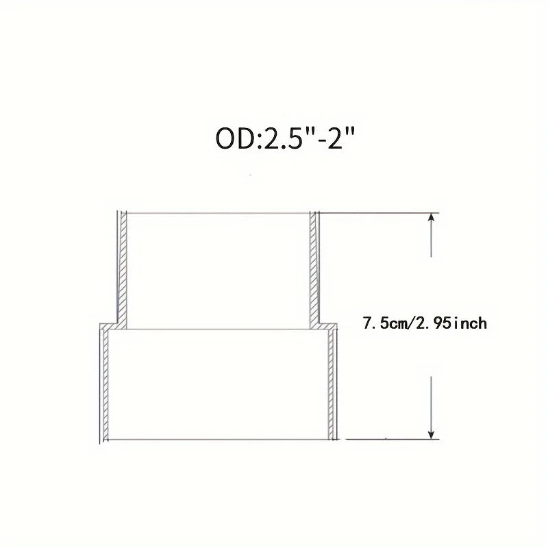 OD 2‘’-2.5”(50mm-63mm) Hose connector  Vacuum Hose Adapter Plastic Hose Reducer Adapter Connector Flexible PVC Pipes
