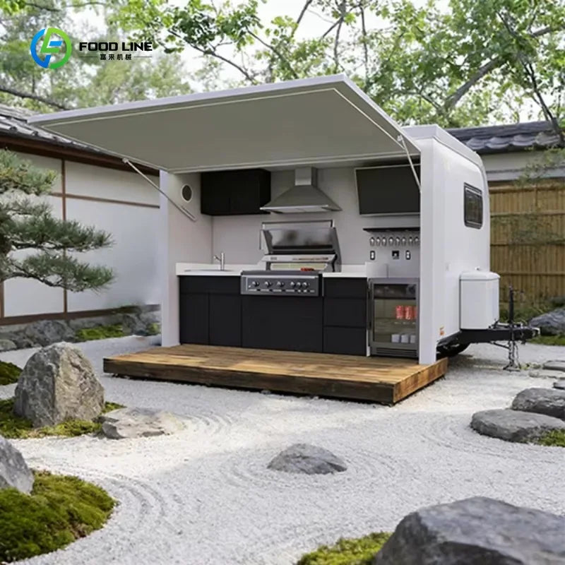 Modular Outdoor New Design Tiny House Mobile Kitchen Prefab Kitchen House with Automatic Door Customized