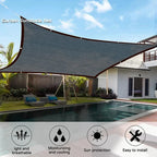 Black Shade Cloth Sunblock Mesh Cover Taped Edge With Grommets Sun Net For Pergola Plants Greenhouse Gardens Patio Canopy