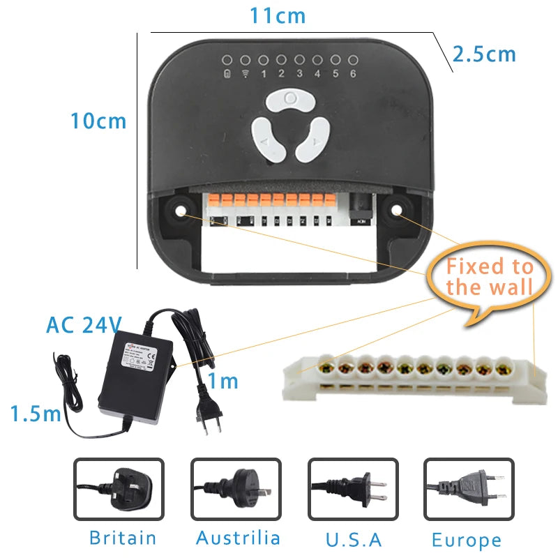 6 Zone WIFI Connect Tuya Smart Home Watering Timer and Garden Irrigation Controller Water solenoid Valve Irrigation Timer System