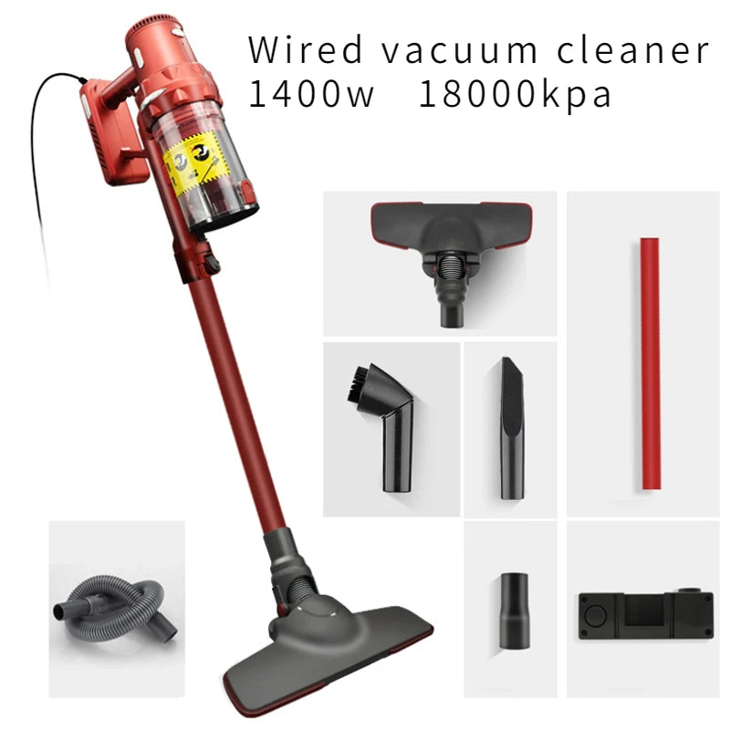 Handheld Vacuum Cleaner Portable 600/1400W 18Kpa Wired/Wireless Cordless Vacuum Cleaner For Home Car Floor Cleaner